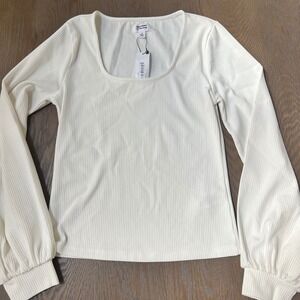 The‎ Drop Women's @lucyswhims Square-Neck Balloon-Sleeve Top